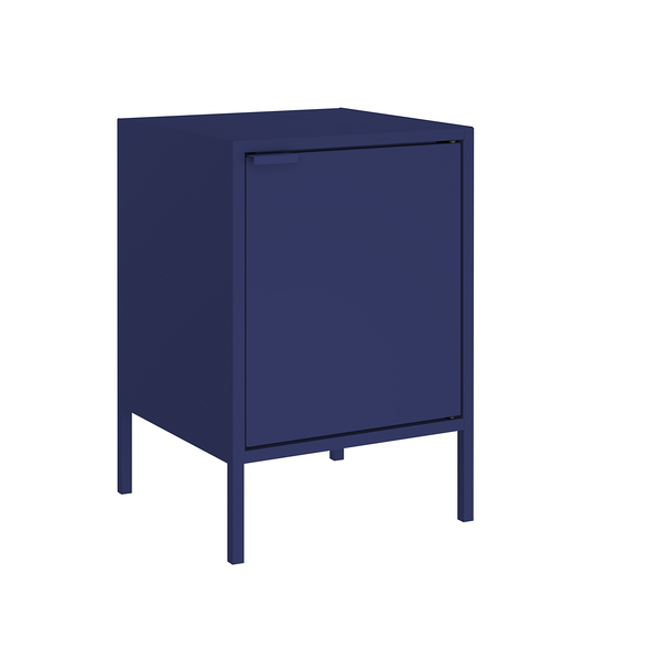 Manhattan Comfort Smart Metal Accent End Table in Blue 8GMC4