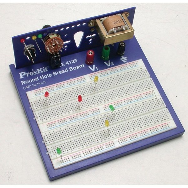 Proskit Round Hole Breadboard, 1580 Tie Points 900-248