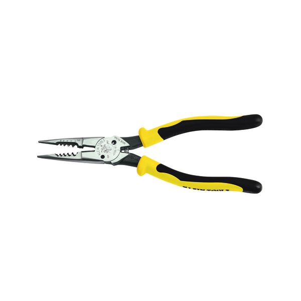 Klein Tools Pliers, All-Purpose Needle Nose, Spring Loaded, Cuts, Strips, 8.5-Inch J206-8C