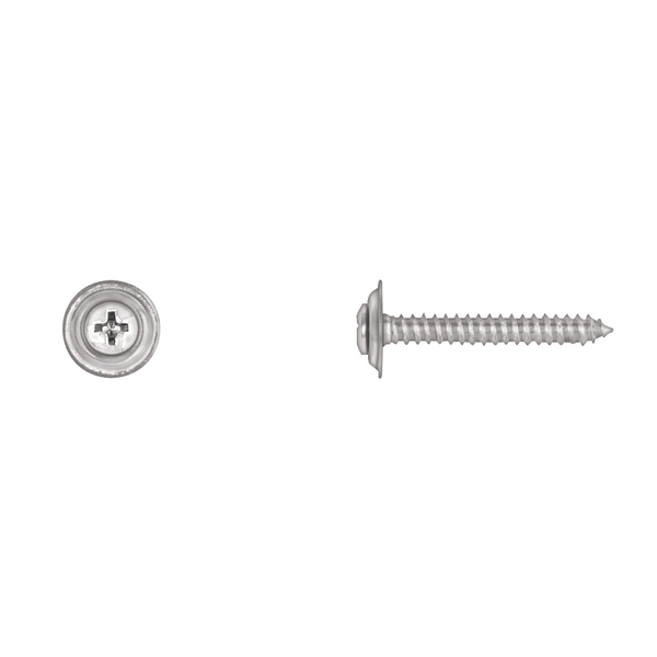 Disco Chrome Sems Trim Screws 8X1-1/4" #6 Phllp Oval Hd PK100 9197PK