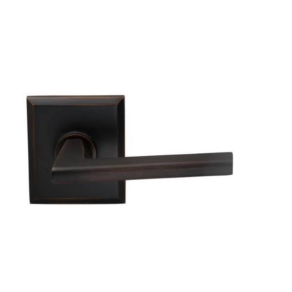 Omnia Rectangular Rose Pass Lever 2-3/4" BS T Strike Tuscan Bronze 925 925RT/234T.PATB