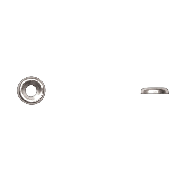 Disco Countersunk Washer, Fits Bolt Size #8 Steel, Nickel Plated Finish 9268PK
