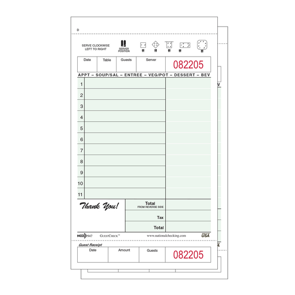 Ncc No Carbon 11 Line Gst Checks 2Pt, PK2000 947BNDSW