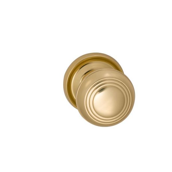 Omnia Knob 2-3/16" Rose Pass 238BS Full Lip 1-3/4" Doors Bright Brass 970 970/55BF.PA1