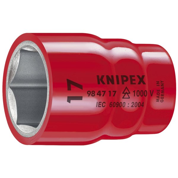 Knipex 1/2 in Drive, 12 pt SAE Socket, 12 Points 98 47 1 1/16