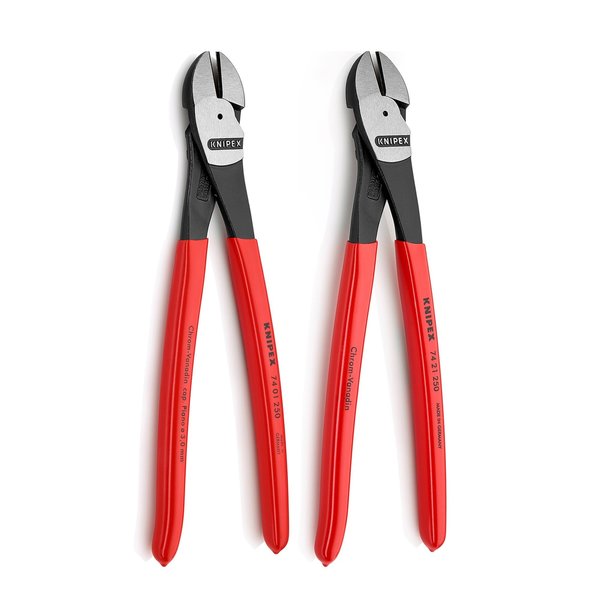 Knipex Diagonal Cutters Sets, 2 pc 10" Diagonal 9K 00 80 129 US