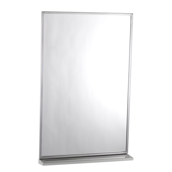 Bobrick Channel-Framed Mirror/Shelf Combination 166 2436