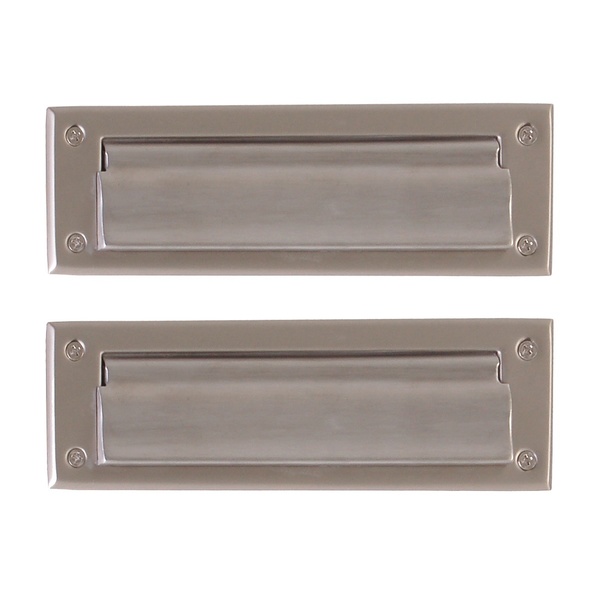 Brass Accents Mail Slot, 3x10", Satin Nickel A07-M0050-619