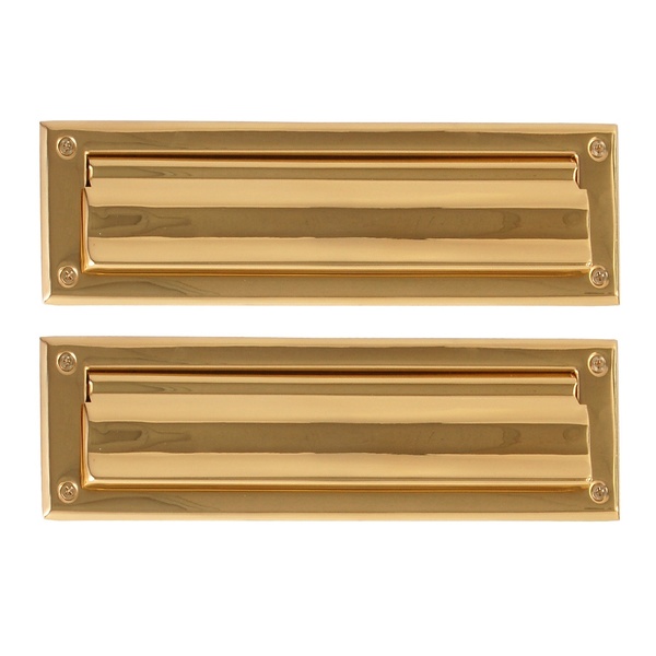 Brass Accents Mail Slot, 3x10", PVD Polished Brass A07-M0050-PVD
