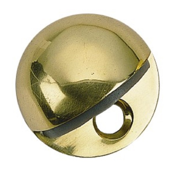 Brass Accents OVAL FLOOR DOOR STOP 1" CLEAR, POLISHED A07-S8830-605