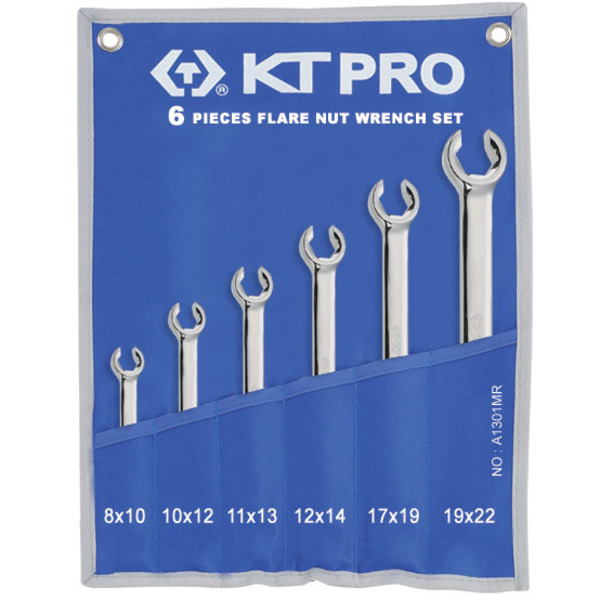 Kt Pro Tools Flare Nut Wrench Set, Metric, 6 Piece A1301MR