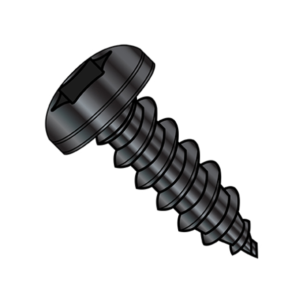 Zoro Select Thread Cutting Screw, #8-18 x 1 in, Black Oxide Steel Pan Head Torx Drive, 5000 PK 0816ABTPB