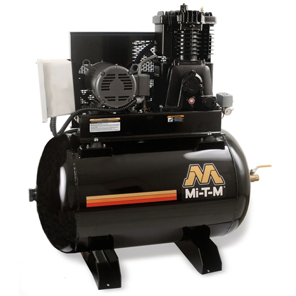 Mi-T-M Horizontal Air Compressor, 7.5 HP, 460V ACS-46375-80H