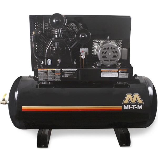 Mi-T-M Horizontal Air Compressor, 10 HP, 460V ADS-46310-120H