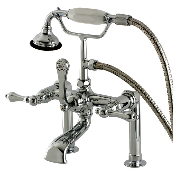 Kingston Brass Deck-Mount Clawfoot Tub Faucet, Polished Chrome, Deck Mount AE104T1