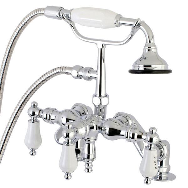 Kingston Brass Deck-Mount Clawfoot Tub Faucet, Polished Chrome, Deck Mount AE624T1