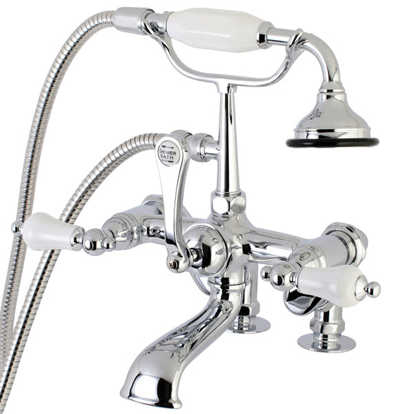 Kingston Brass Deck-Mount Clawfoot Tub Faucet, Polished Chrome, Deck Mount AE656T1