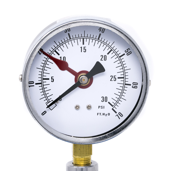 Pic Gauges Gauge, 3-1/2"Dial, 1/4"LM, 0-30 psi/WC ALTITUDE-354L-C