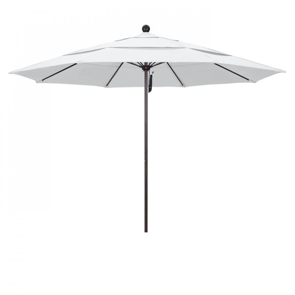 California Umbrella Patio Umbrella, Octagon, 107" H, Olefin Fabric, White 194061001295