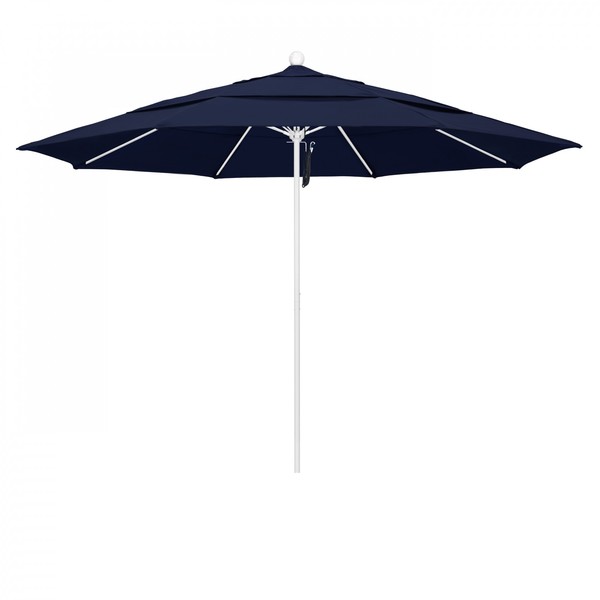 California Umbrella Patio Umbrella, Octagon, 107" H, Olefin Fabric, Navy 194061002155