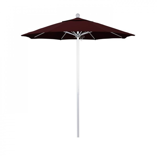 California Umbrella Patio Umbrella, Octagon, 96" H, Pacifica Fabric, Burgundy 194061003503