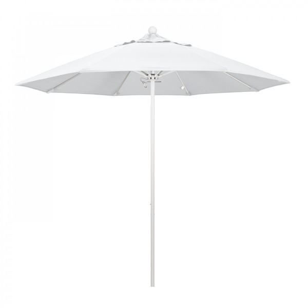 California Umbrella Patio Umbrella, Octagon, 103" H, Olefin Fabric, White 194061007600