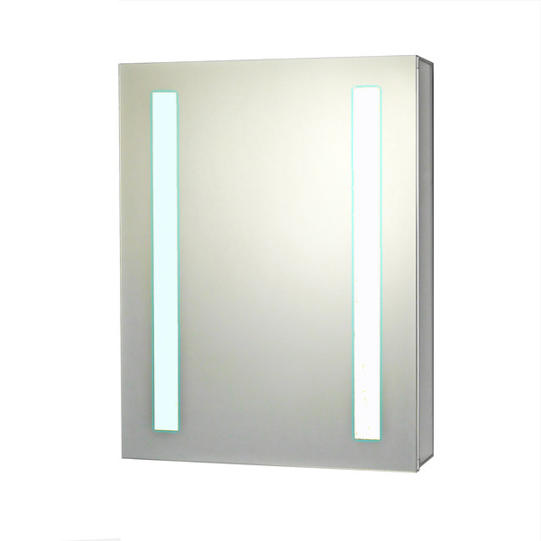 Ketcham 20" x 26" Surface Mounted/Recessed Polished Edge LED Medicine Cabinet AL-2026-LED