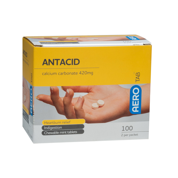 Aerotab Antacid Tablets, PK100 ATAN100