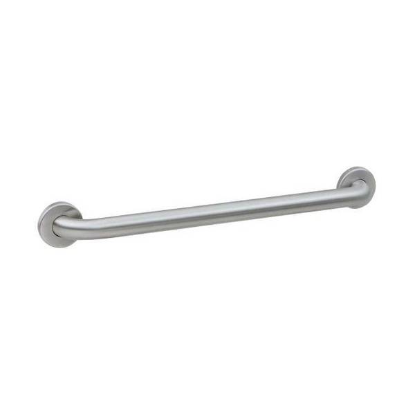 Bobrick 24" L, Straight, Stainless Steel, B580624 Satin Stainless Steel Grab Bar, Satin Stainless Steel B5806X24