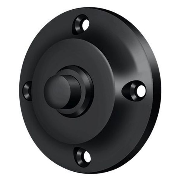 Deltana Bell Button, Round Contemporary Black BBR213U19