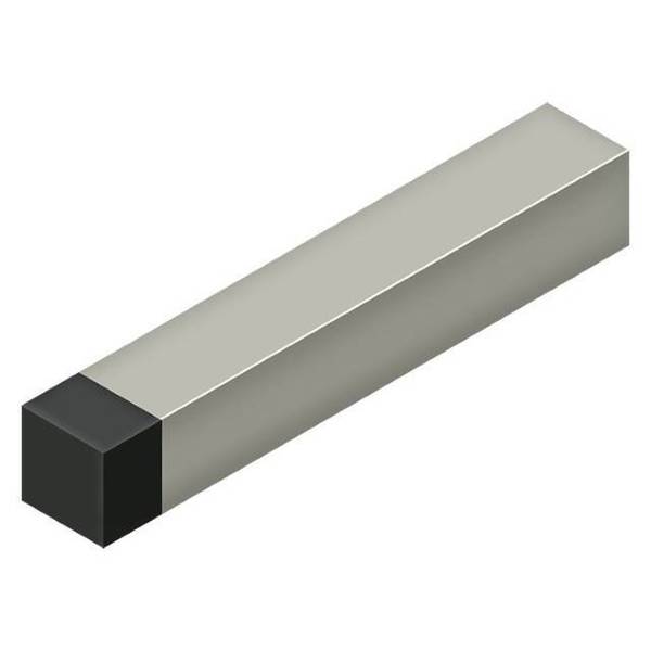 Deltana Modern Square Heavy Duty Door Bumper, Steel Satin Nickel 4" BDSS40U15