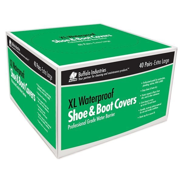 Buffalo XL Waterproof Shoe Cover Carton, PK40 68404