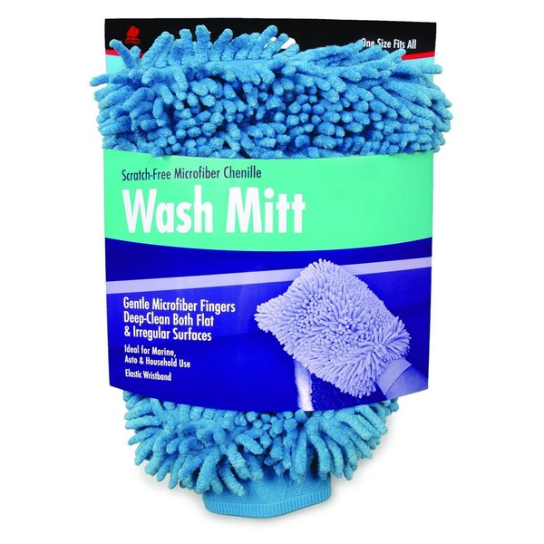 Buffalo Microfiber Blue Chenille Wash Mitt 68573