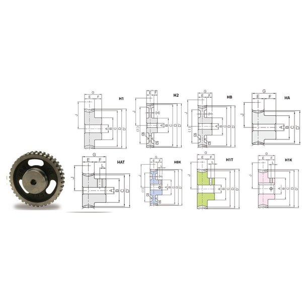 Khk Gears Cast Iron Worm Wheels CG1.5-30R1