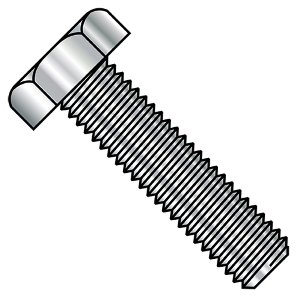 Zoro Select 1/4"-20 Hex Head Cap Screw, 18-8 Stainless Steel, 2-1/2 in L, 100 PK 1440BHT188