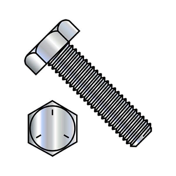 Zoro Select Grade 5, 5/16"-18 Hex Head Cap Screw, Zinc Plated Steel, 2-1/2 in L, 400 PK 3140BHT5