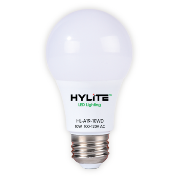 Hylite LED Repl Lamp for 60W Incandescent, 10W, 916 Lumens, 5000K, E26 HL-A19-10WD-E26-50K