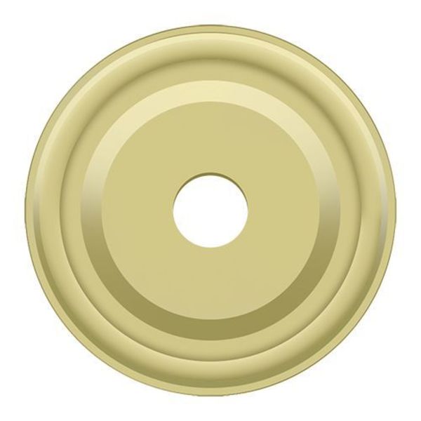 Deltana Base Plate For Knobs, 1" Diameter Bright Brass BPRC100U3