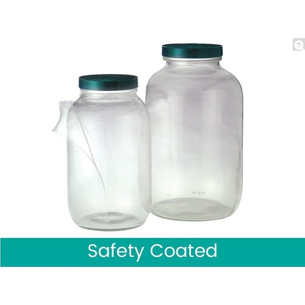 Qorpak Safety Boston Round Bottles, 8 oz, PK24 GLA-14290