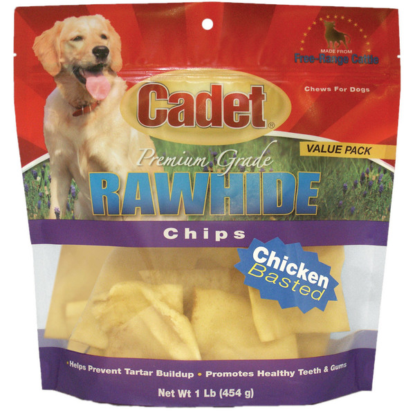 Cadet Rawhide Chips Chicken Basted 1 pound C10061-16