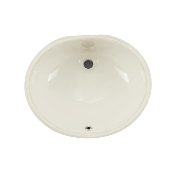 Cahaba Sink, Undrmt, 17", Glazed Porcelain Oval CA425V15-B