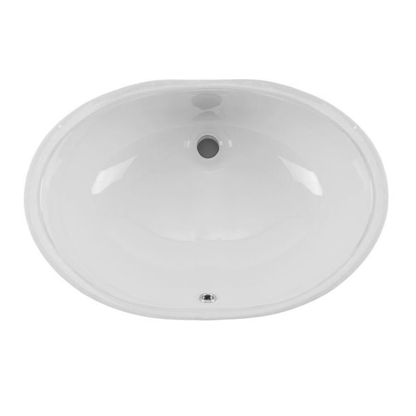 Cahaba Sink, Undrmt, 19-1/4", Glazed Porcelain O CA425V17-W