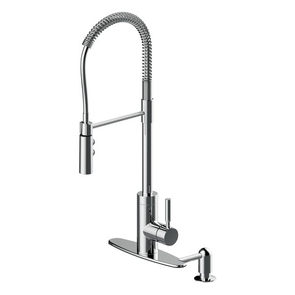 Cahaba Industrial 1-Handle Pull-Down Kitchen Fa CA6113CP