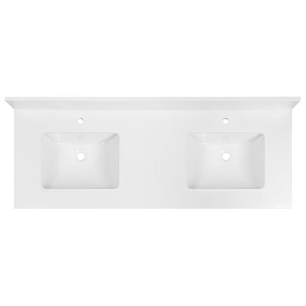 Cahaba Vanity Top w/Ceramic Basins, 61 x 22 in CAVT61DBMF