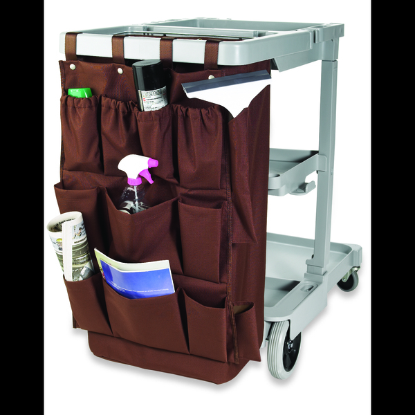 Hospitality 1 Source Caddy Bag, (12) Pocket, 21"X32", Brown CB12BR