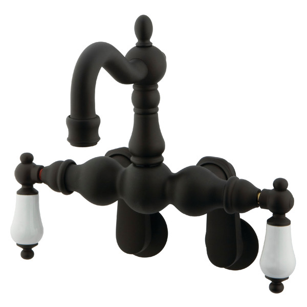 Kingston Brass Wall-Mount Clawfoot Tub Faucet, Oil Rubbed Bronze, Tub Wall Mount CC1083T5