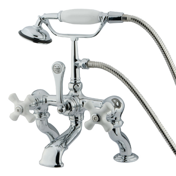 Kingston Brass Deck-Mount Clawfoot Tub Faucet, Polished Chrome, Deck Mount CC418T1