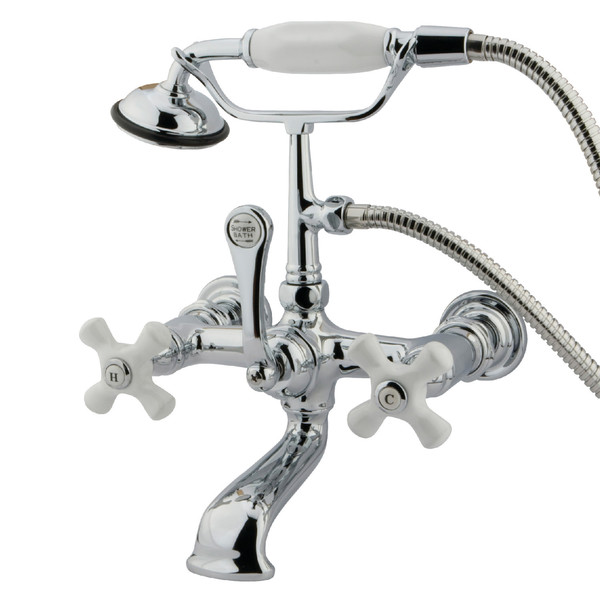 Kingston Brass Wall-Mount Clawfoot Tub Faucet, Polished Chrome, Tub Wall Mount CC560T1