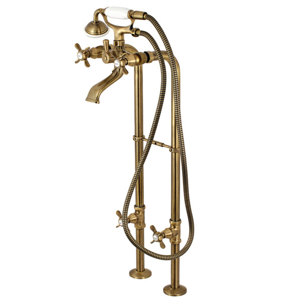 Kingston Brass Freestanding Tub Faucet, Antique Brass, Freestanding CCK285K3