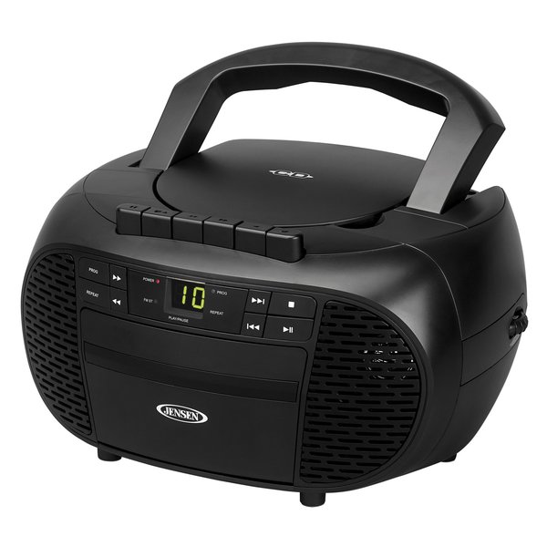 Jensen Portable CD Player with AM/FM Radio -Bla CD-550B